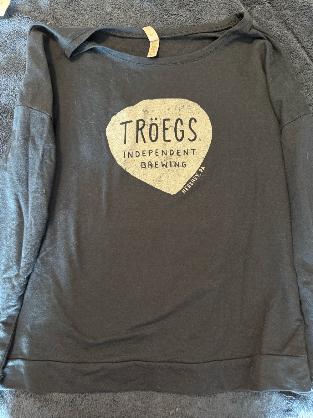 Tröegs Independent Brewing Navy Logo Sweatshirt (fits Large OR Medium, see note)